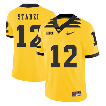 Ricky Stanzi Iowa Hawkeyes yellow jersey