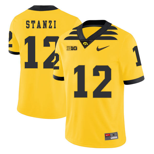 Ricky Stanzi Iowa Hawkeyes yellow jersey