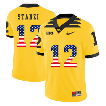 Ricky Stanzi Iowa Hawkeyes yellow jersey