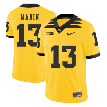Henry Mabin Iowa Hawkeyes yellow jersey