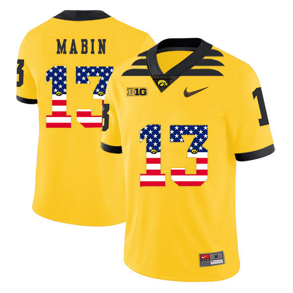 Henry Mabin Iowa Hawkeyes yellow jersey