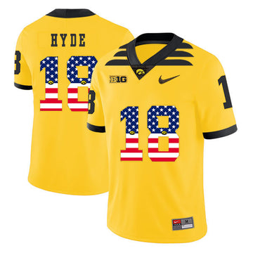 Micah Hyde Iowa Hawkeyes yellow jersey