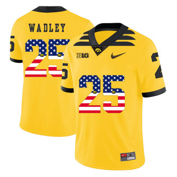 Akrum Wadley Iowa Hawkeyes yellow jersey