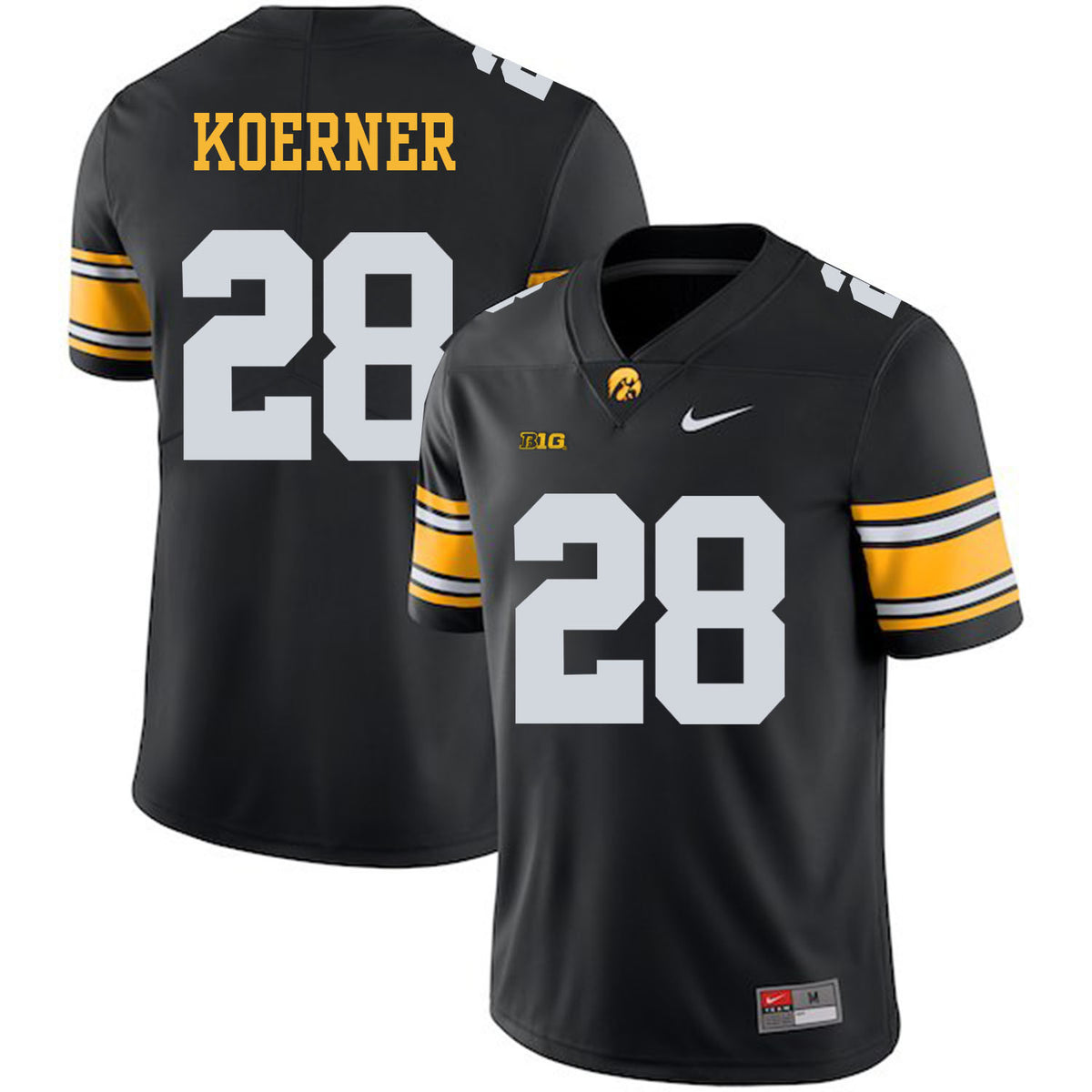 Jack Koerner Iowa Hawkeyes black jersey