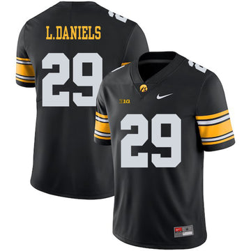 LeShun Daniels Iowa Hawkeyes black jersey