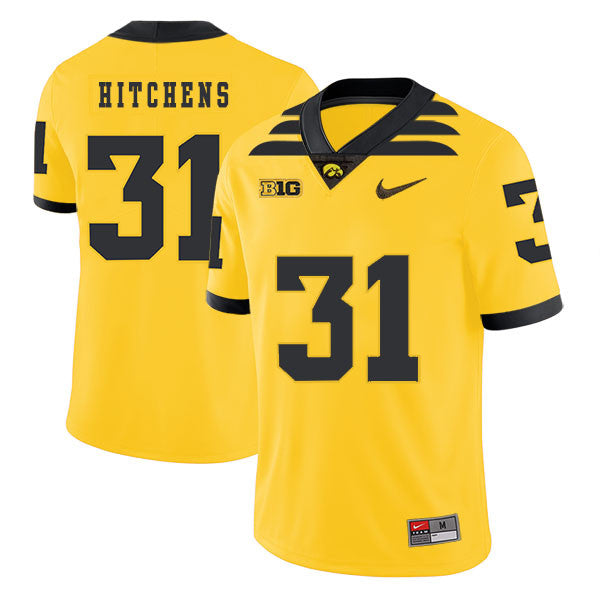 Anthony Hitchens Iowa Hawkeyes yellow jersey