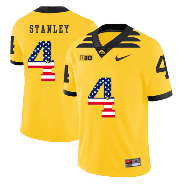 Nathan Stanley Iowa Hawkeyes yellow jersey