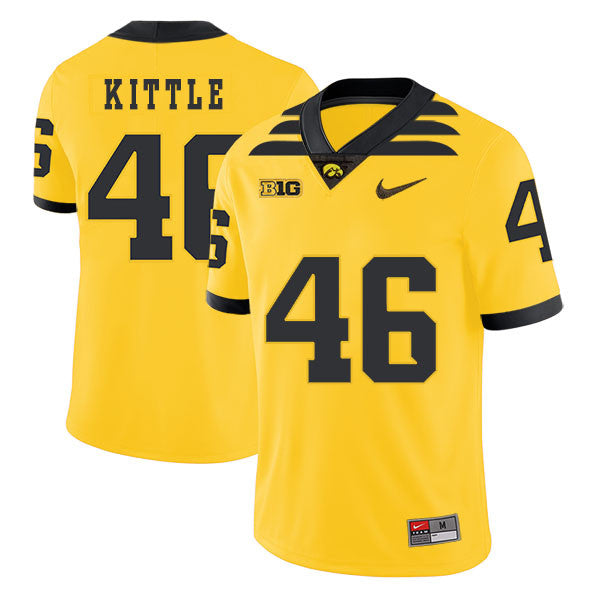 George Kittle Iowa Hawkeyes yellow jersey