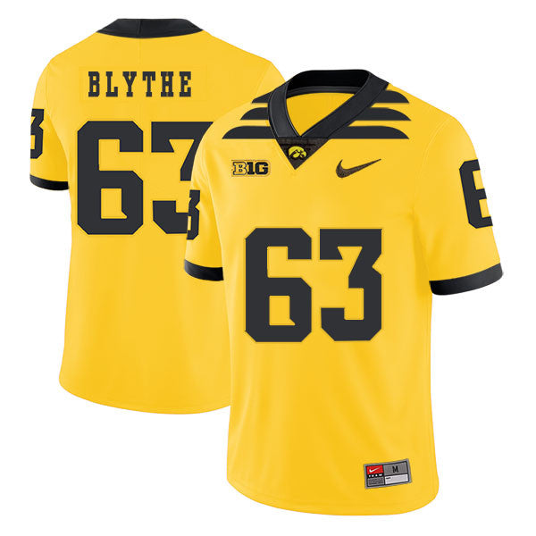 Austin Blythe Iowa Hawkeyes yellow jersey