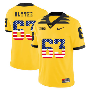 Austin Blythe Iowa Hawkeyes yellow jersey