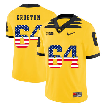 Cole Croston Iowa Hawkeyes yellow jersey