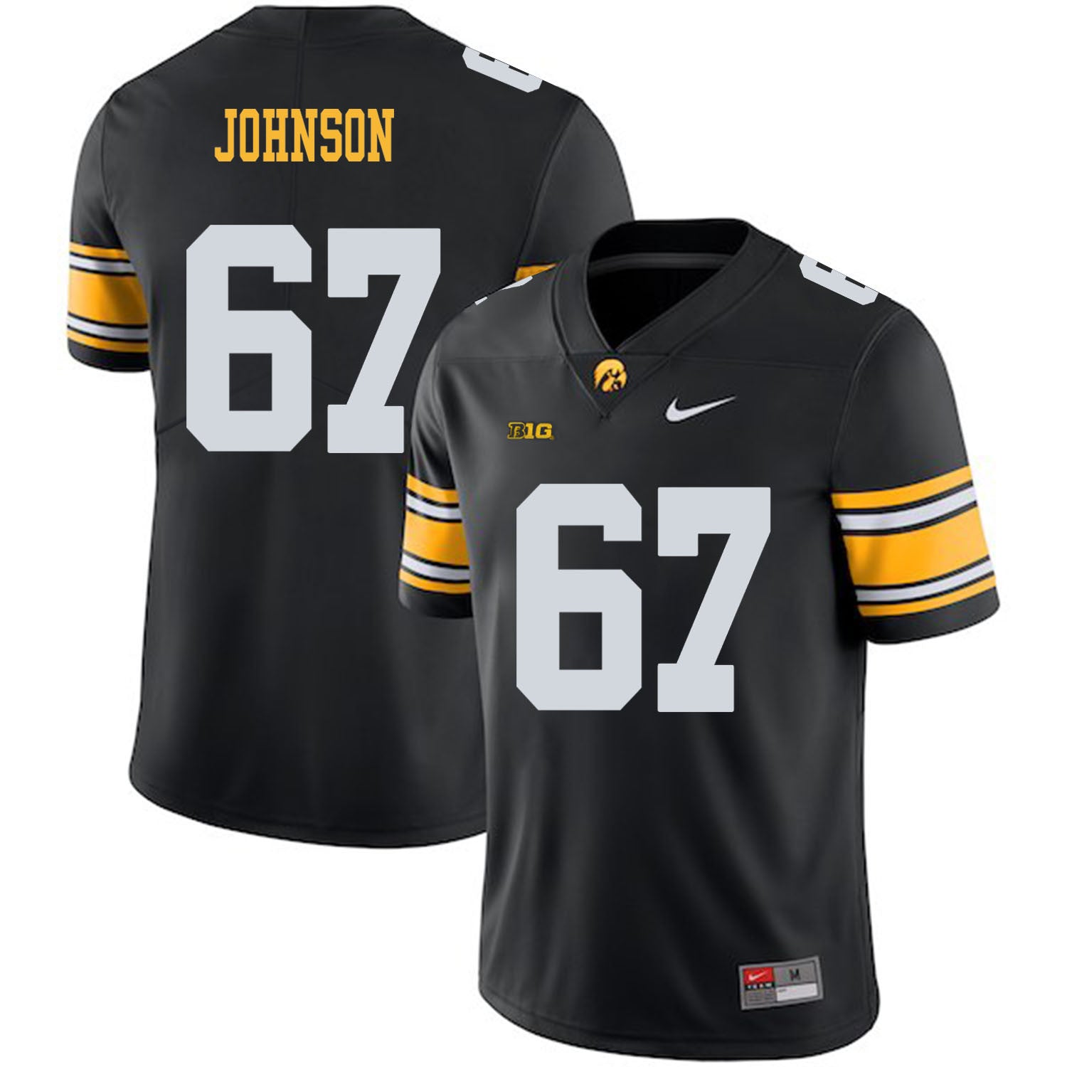 Jaleel Johnson Iowa Hawkeyes black jersey