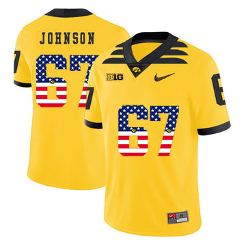 Jaleel Johnson Iowa Hawkeyes yellow jersey