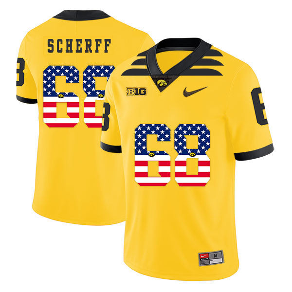 Brandon Scherff Iowa Hawkeyes yellow jersey