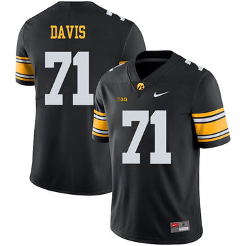 Carl Davis Iowa Hawkeyes black jersey