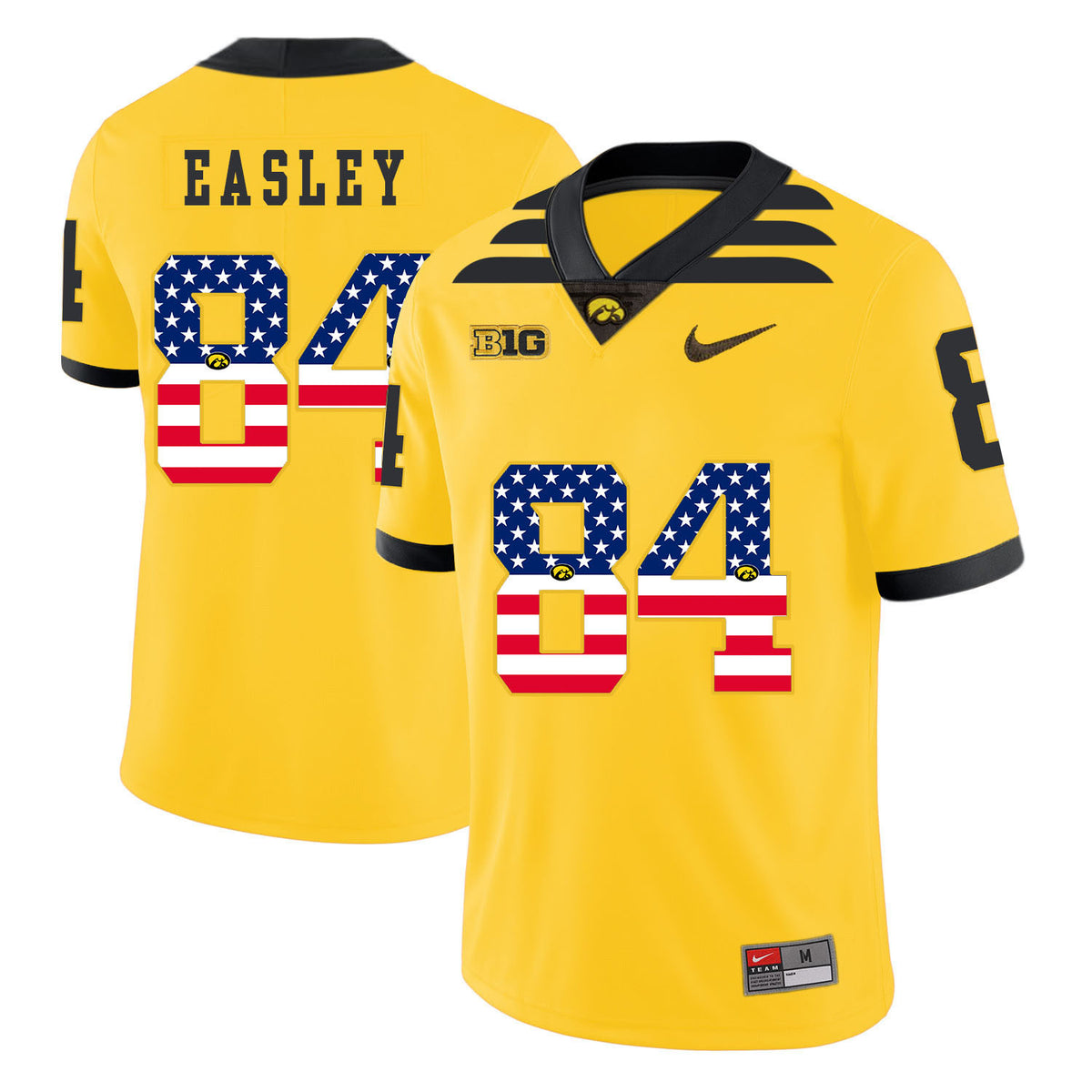 Nick Easley Iowa Hawkeyes yellow jersey