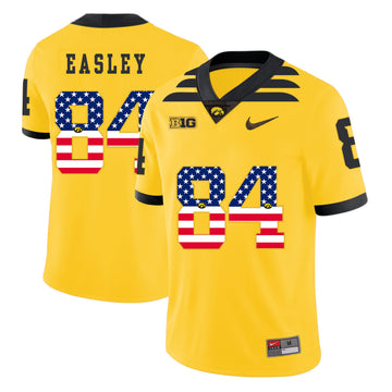 Nick Easley Iowa Hawkeyes yellow jersey