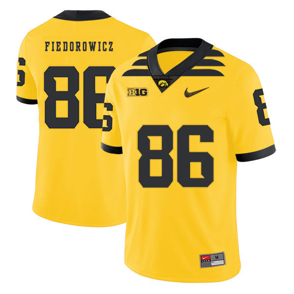 C.J. Fiedorowicz Iowa Hawkeyes yellow jersey