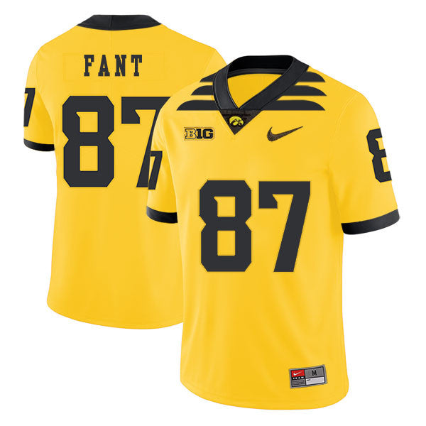 Noah Fant Iowa Hawkeyes yellow jersey