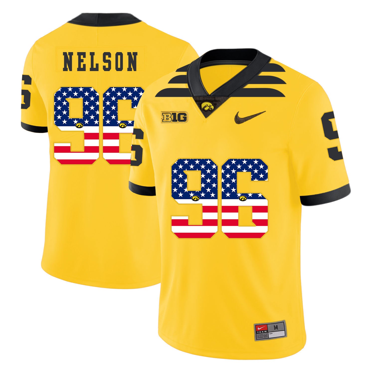 Matt Nelson Pasat Iowa Hawkeyes yellow jersey