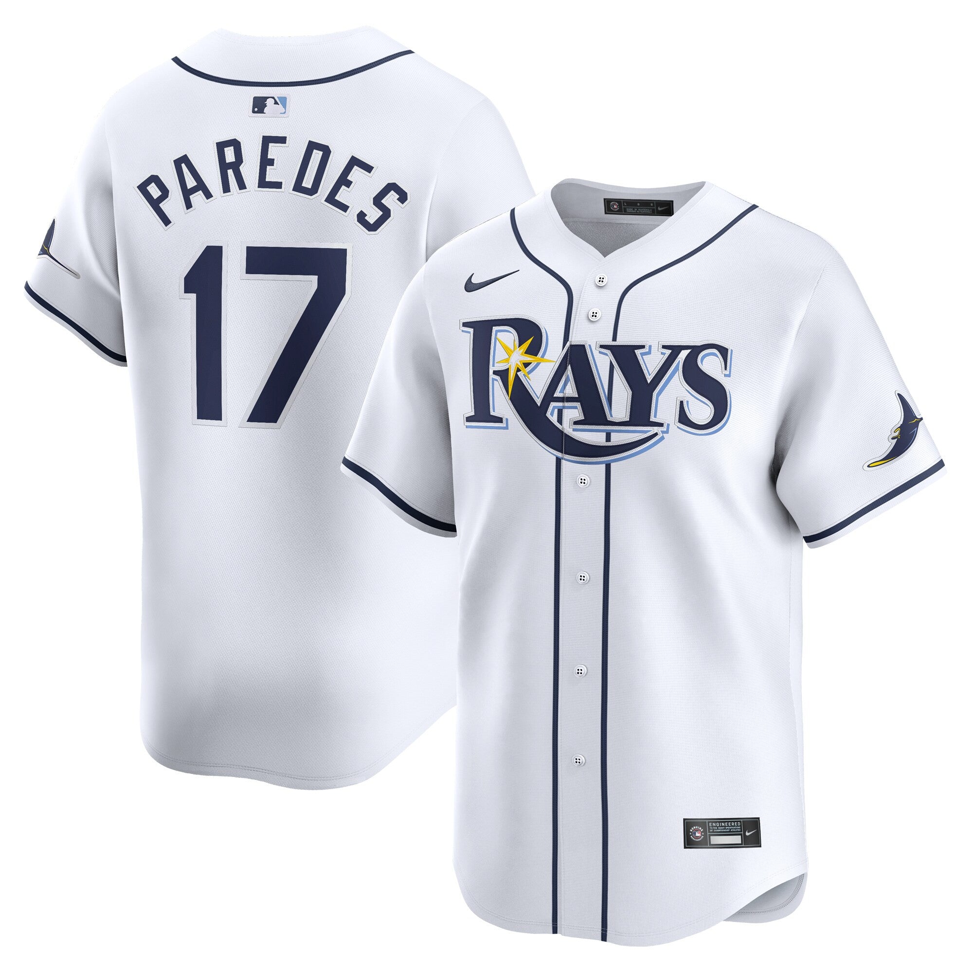 Isaac Paredes Tampa Bay Rays white Limited jersey