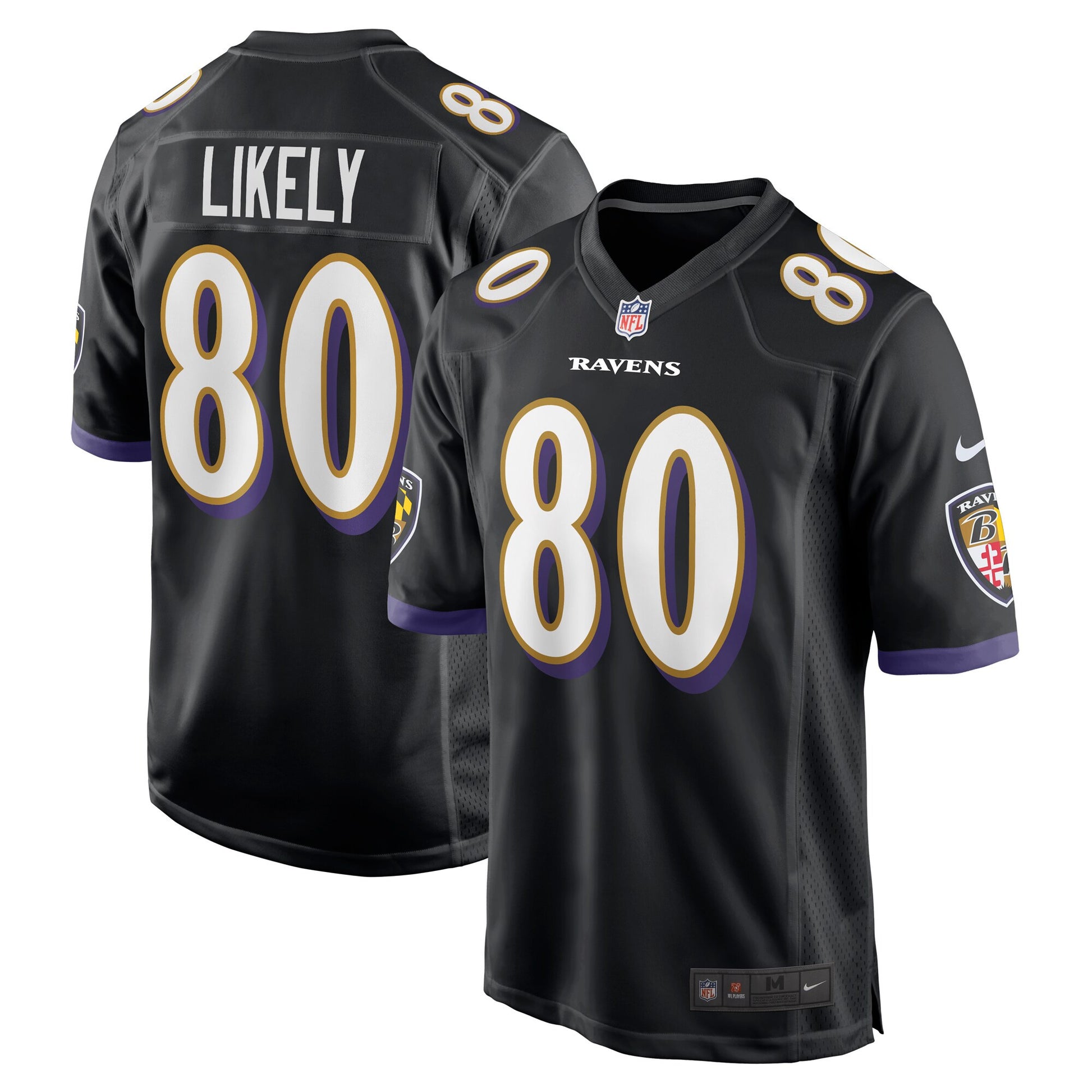 Isaiah Likely Baltimore Ravens black Alternate jersey