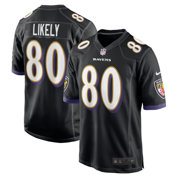 Isaiah Likely Baltimore Ravens black Alternate jersey