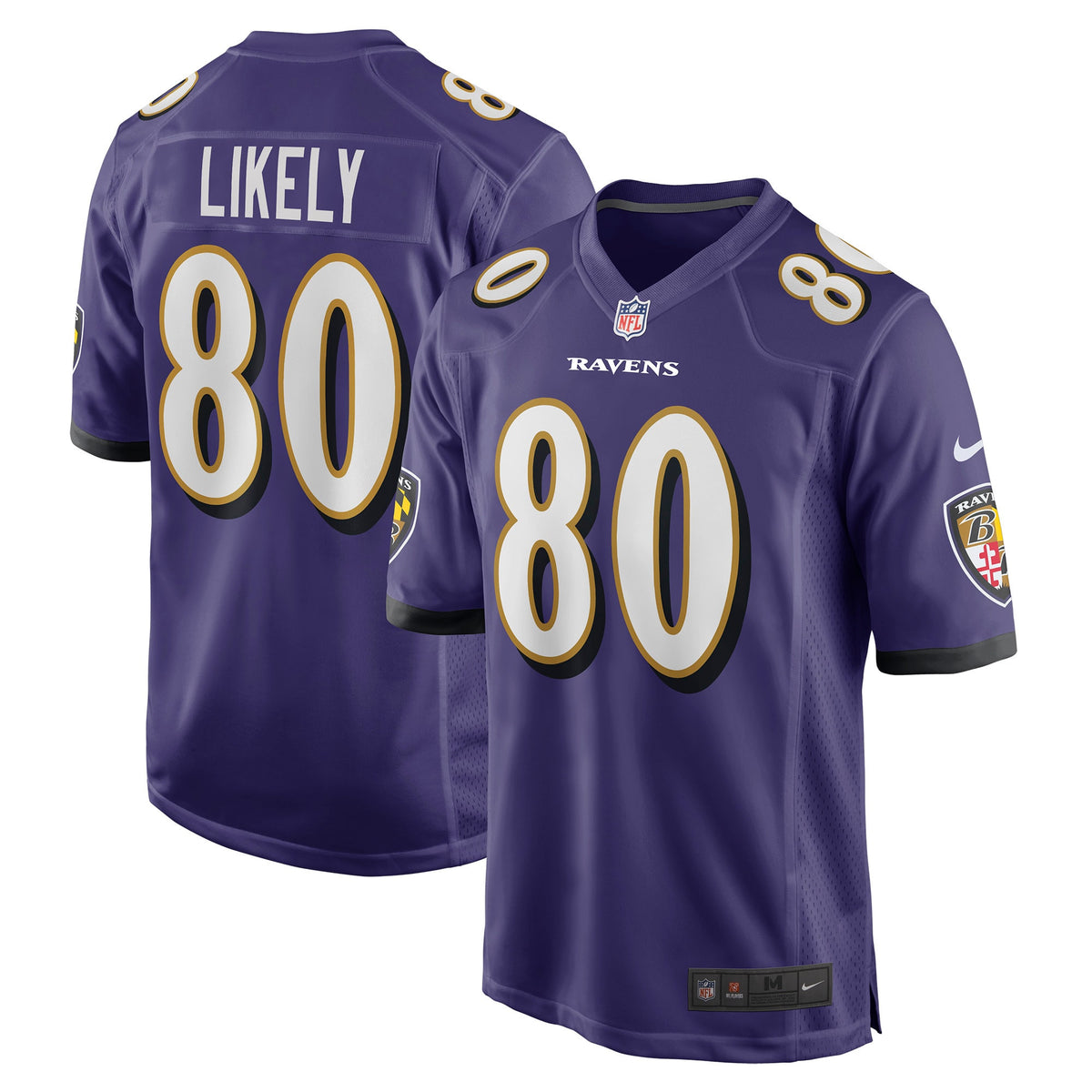 Isaiah Likely Baltimore Ravens purple jersey