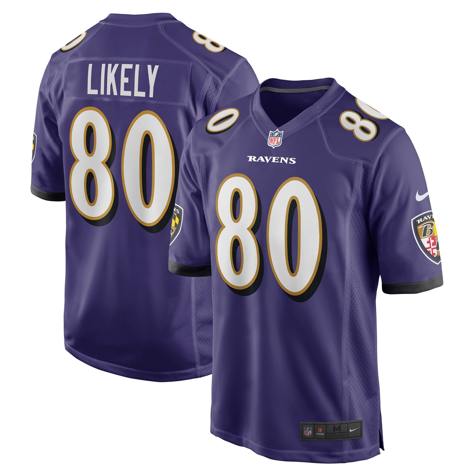 Isaiah Likely Baltimore Ravens purple jersey
