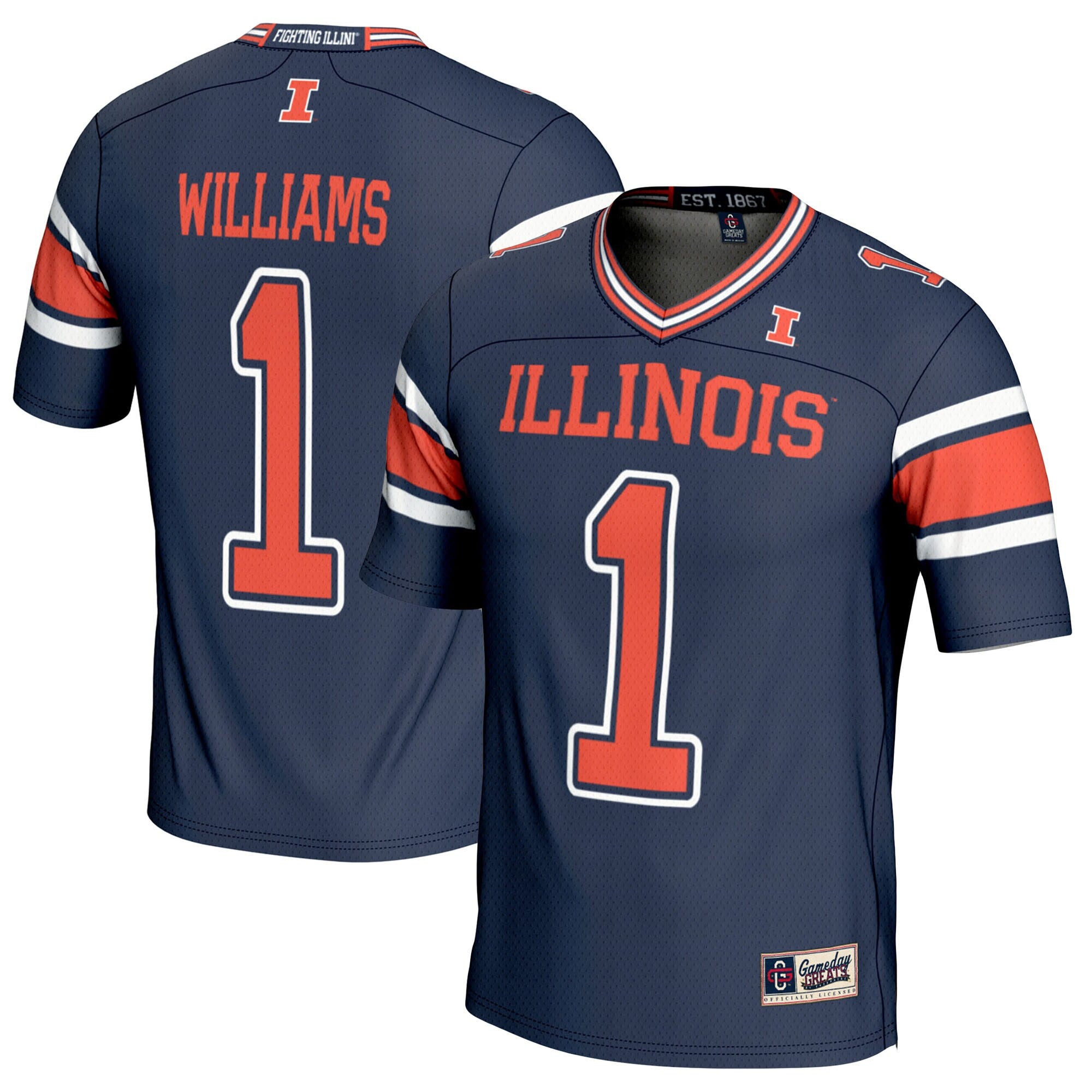 Isaiah Williams Illinois Fighting Illini navy jersey