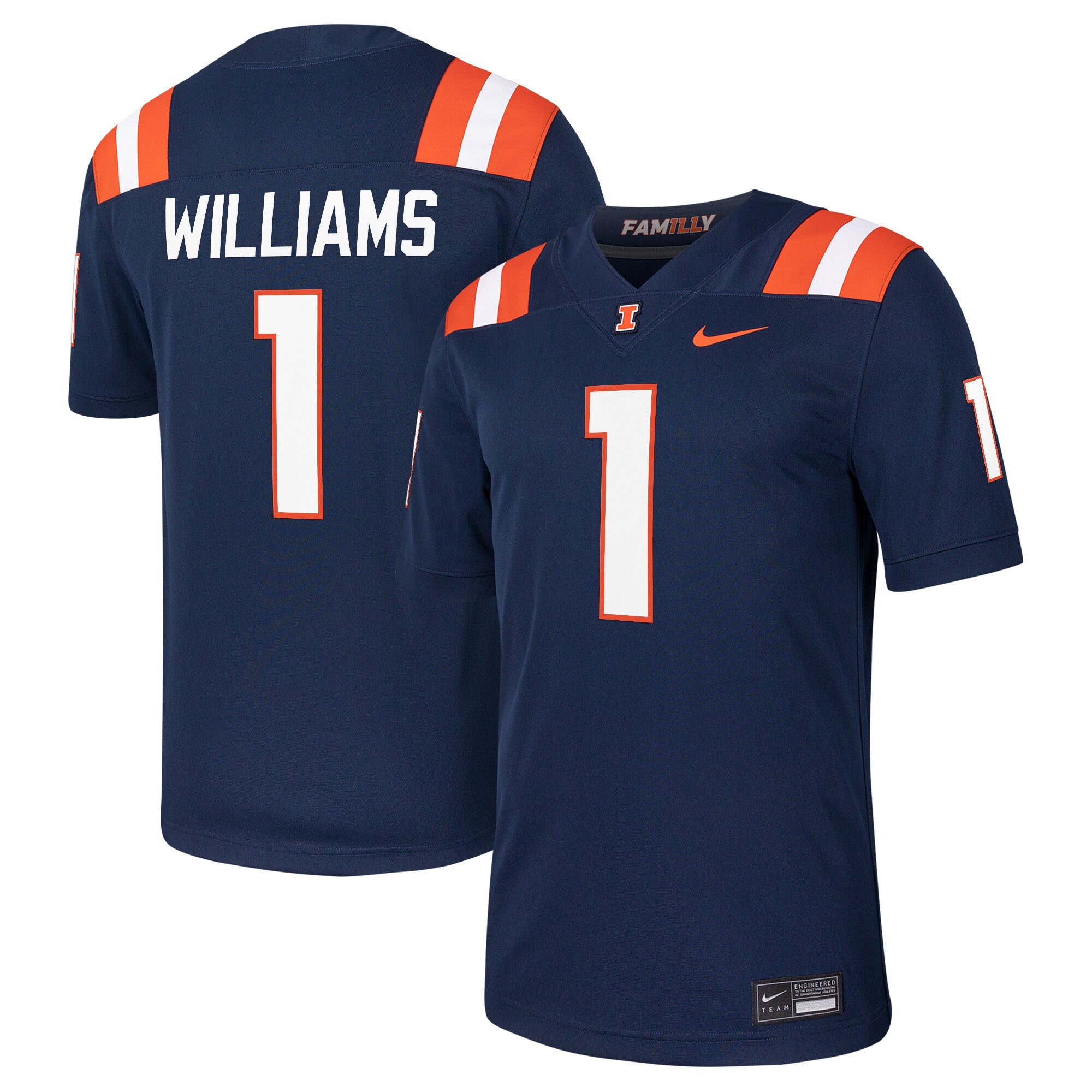 Isaiah Williams Illinois Fighting Illini navy jersey