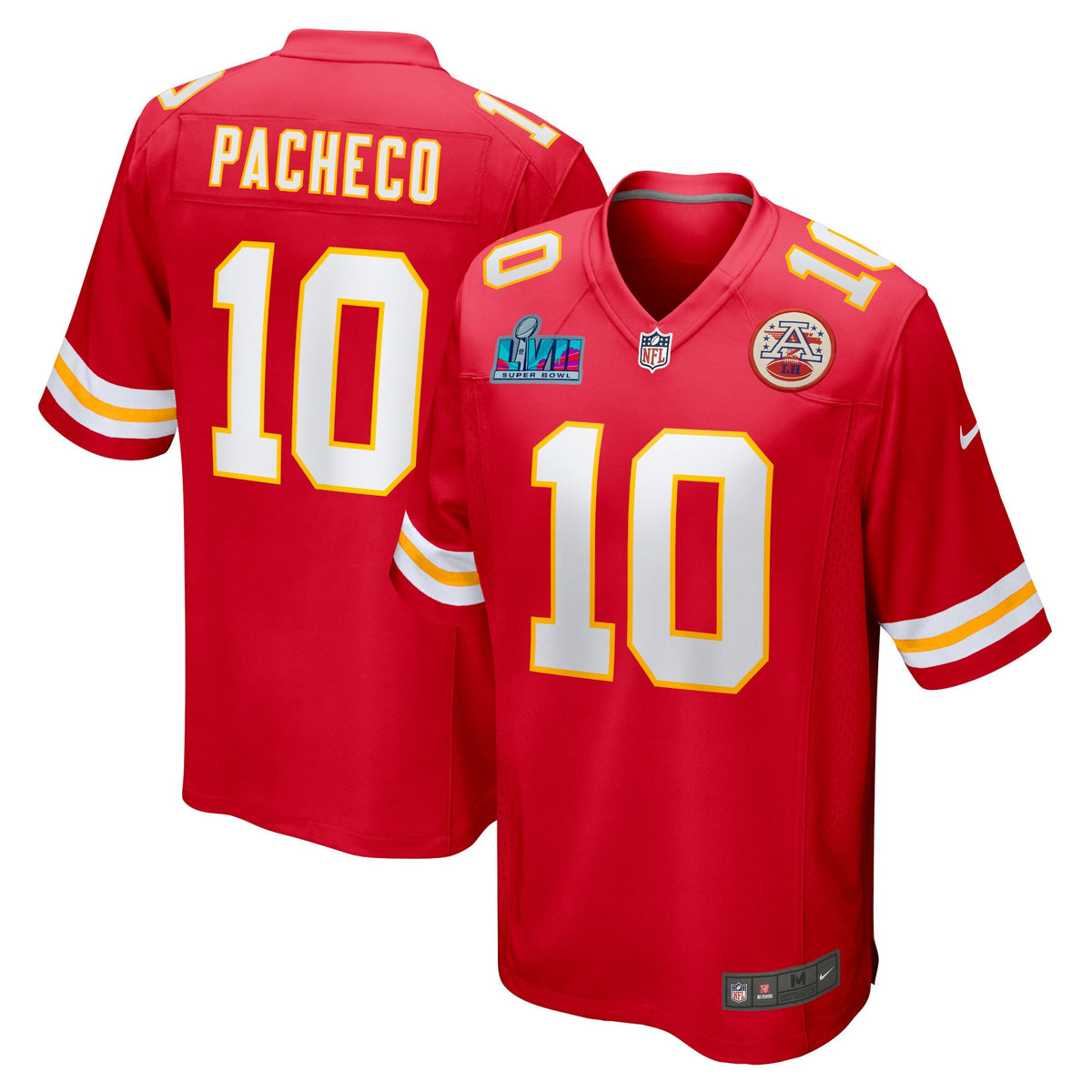 Isiah Pacheco Super Bowl Lvii Patch Kansas City Chiefs red jersey