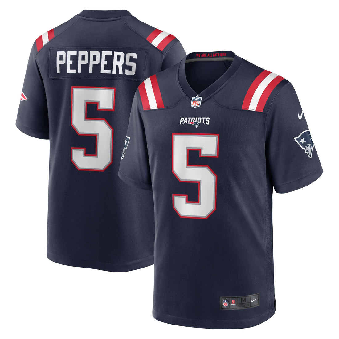 Jabrill Peppers New England Patriots navy Game jersey