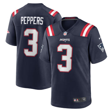 Jabrill Peppers New England Patriots navy jersey