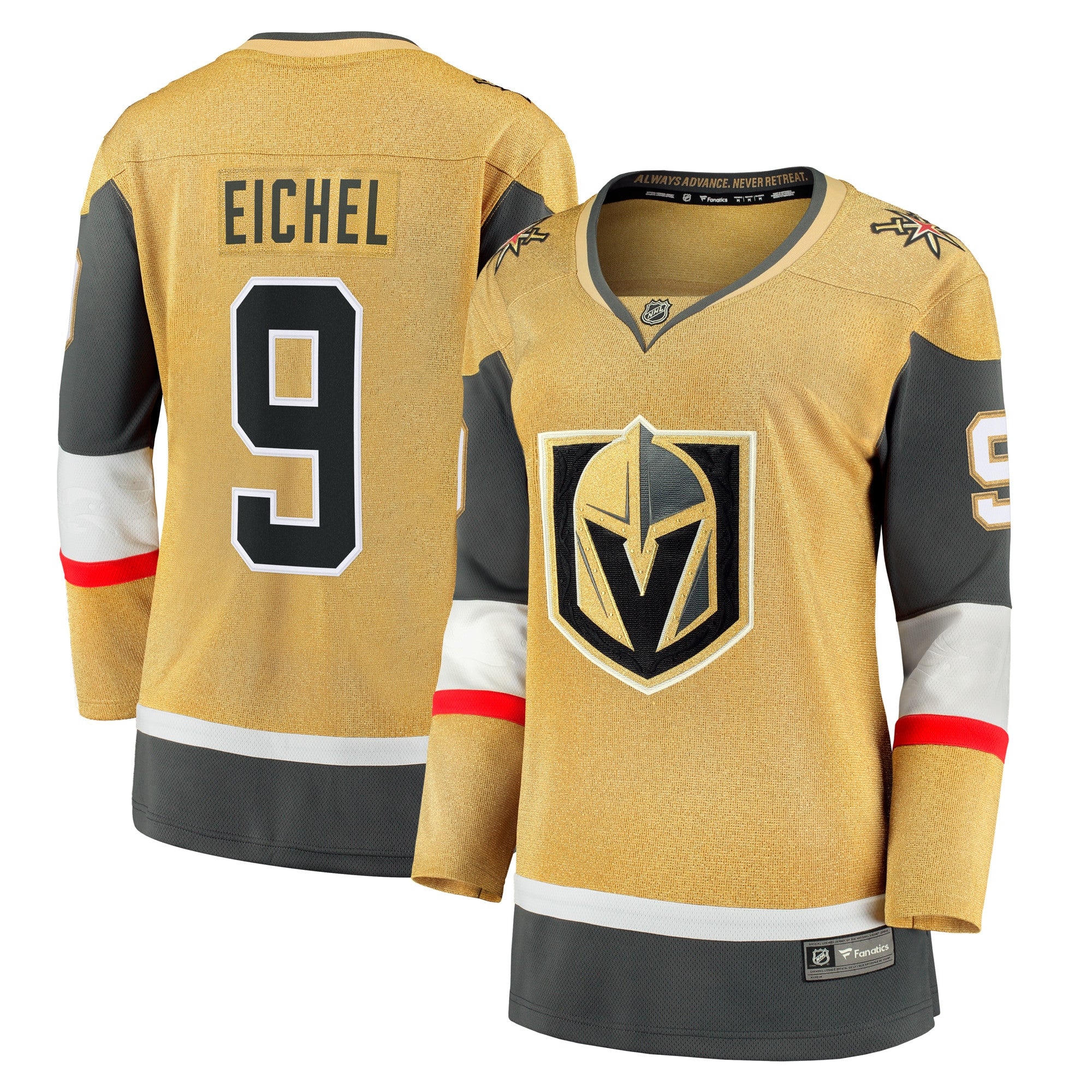 Jack Eichel Vegas Golden Knights gold Home jersey