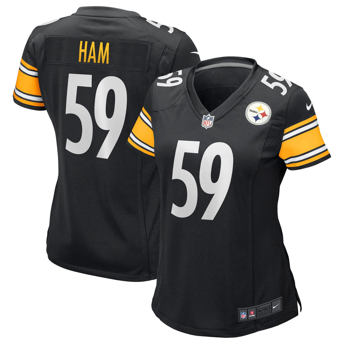 Jack Ham Pittsburgh Steelers black Game jersey