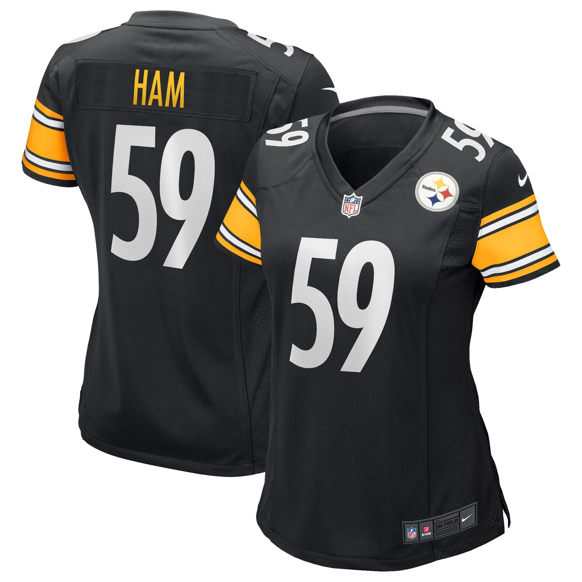 Jack Ham Pittsburgh Steelers black Game jersey