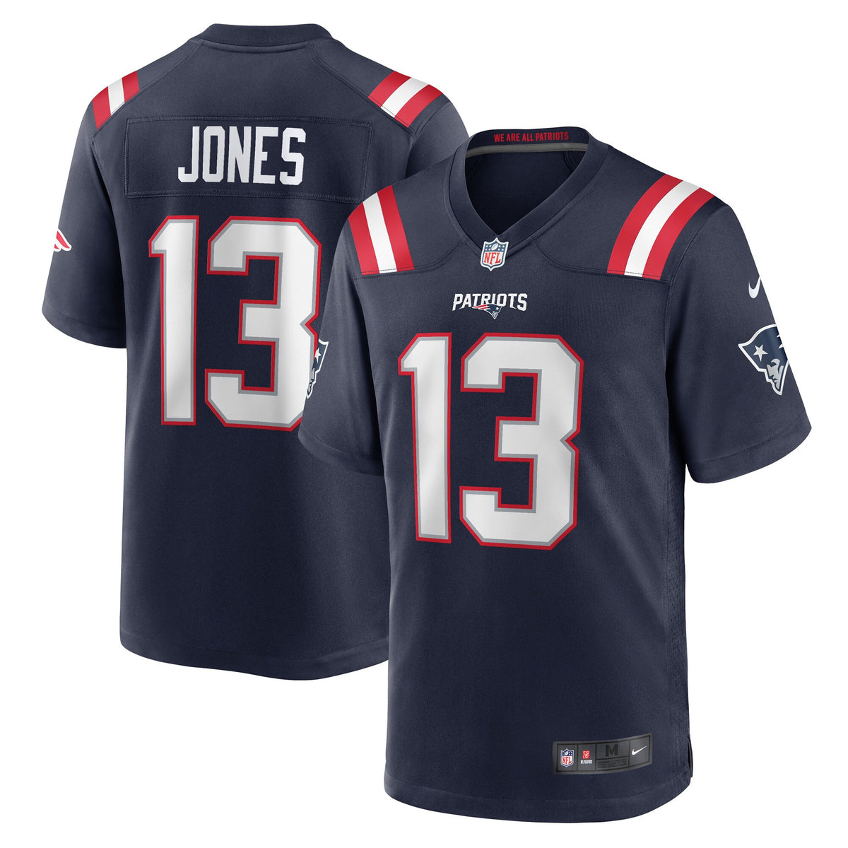 Jack Jones New England Patriots navy Game jersey