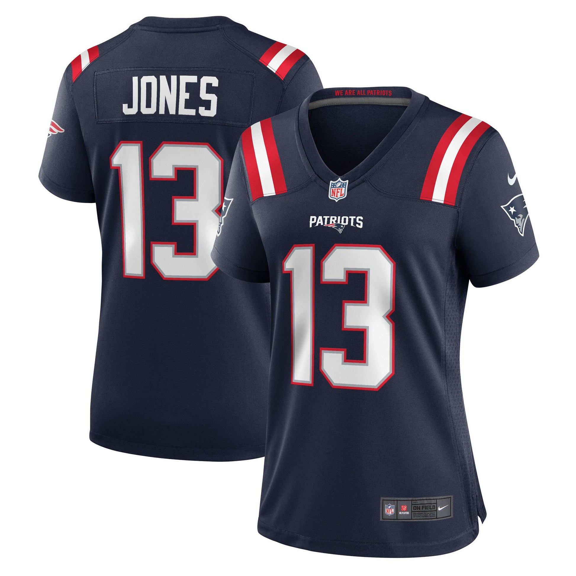 Jack Jones New England Patriots navy Game jersey
