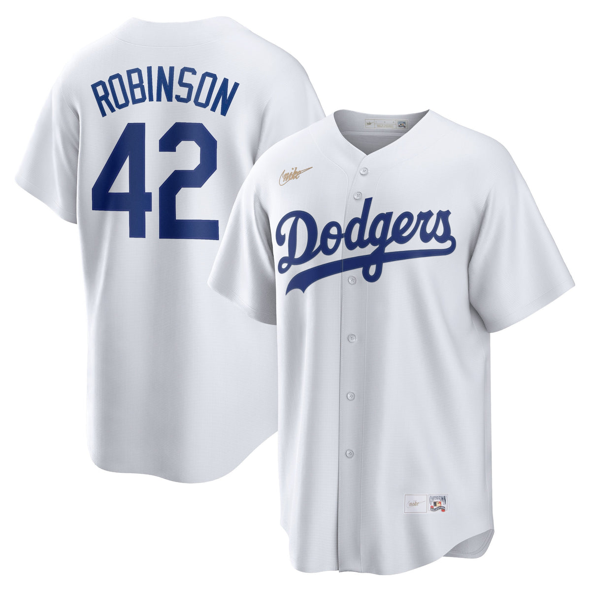 Jackie Robinson Los Angeles Dodgers white Cooperstown jersey