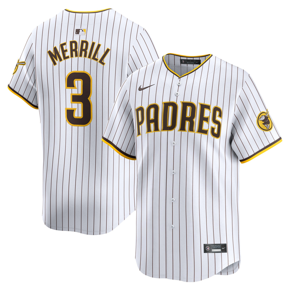 Jackson Merrill San Diego Padres white Limited jersey