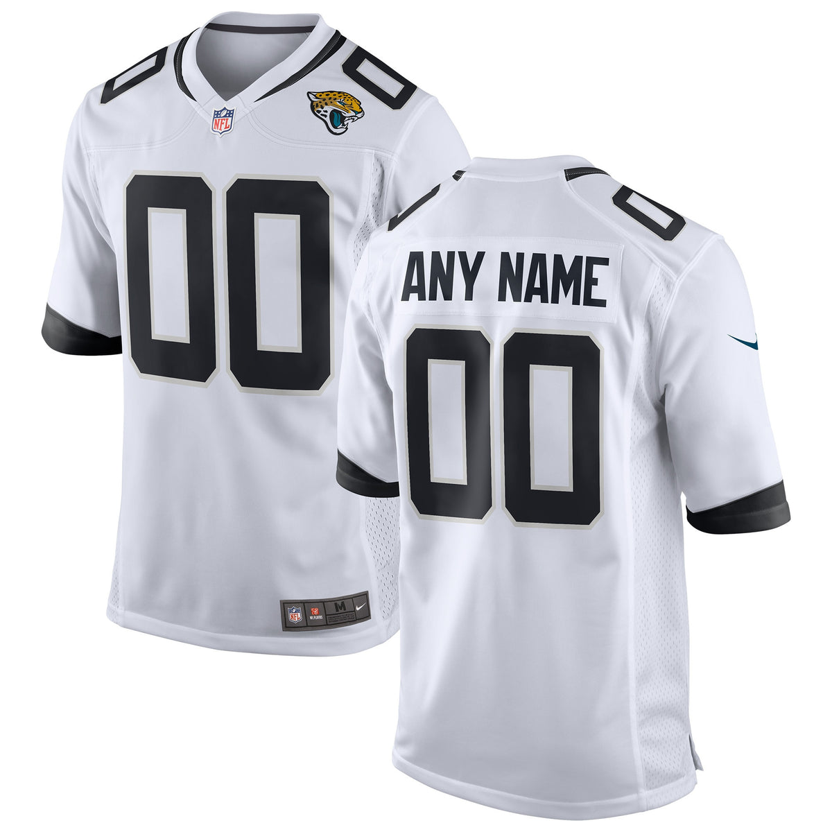 Custom Jacksonville Jaguars white jersey