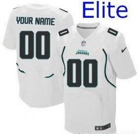 Custom Jacksonville Jaguars white Elite jersey