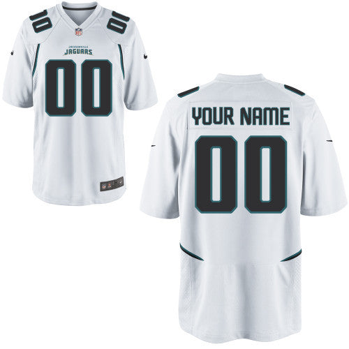 Custom Jacksonville Jaguars white Game jersey