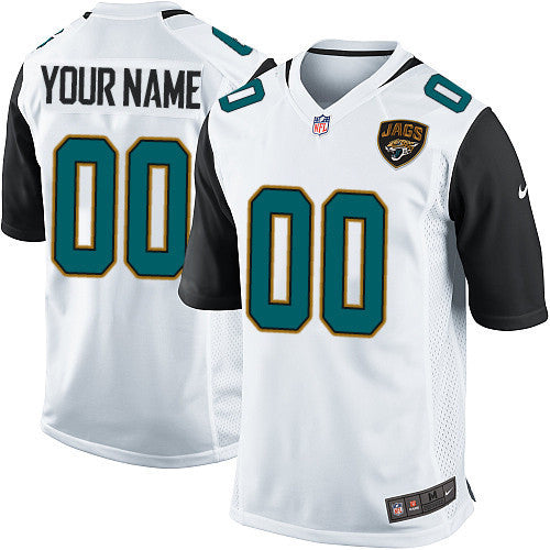 Custom Jacksonville Jaguars white Elite jersey
