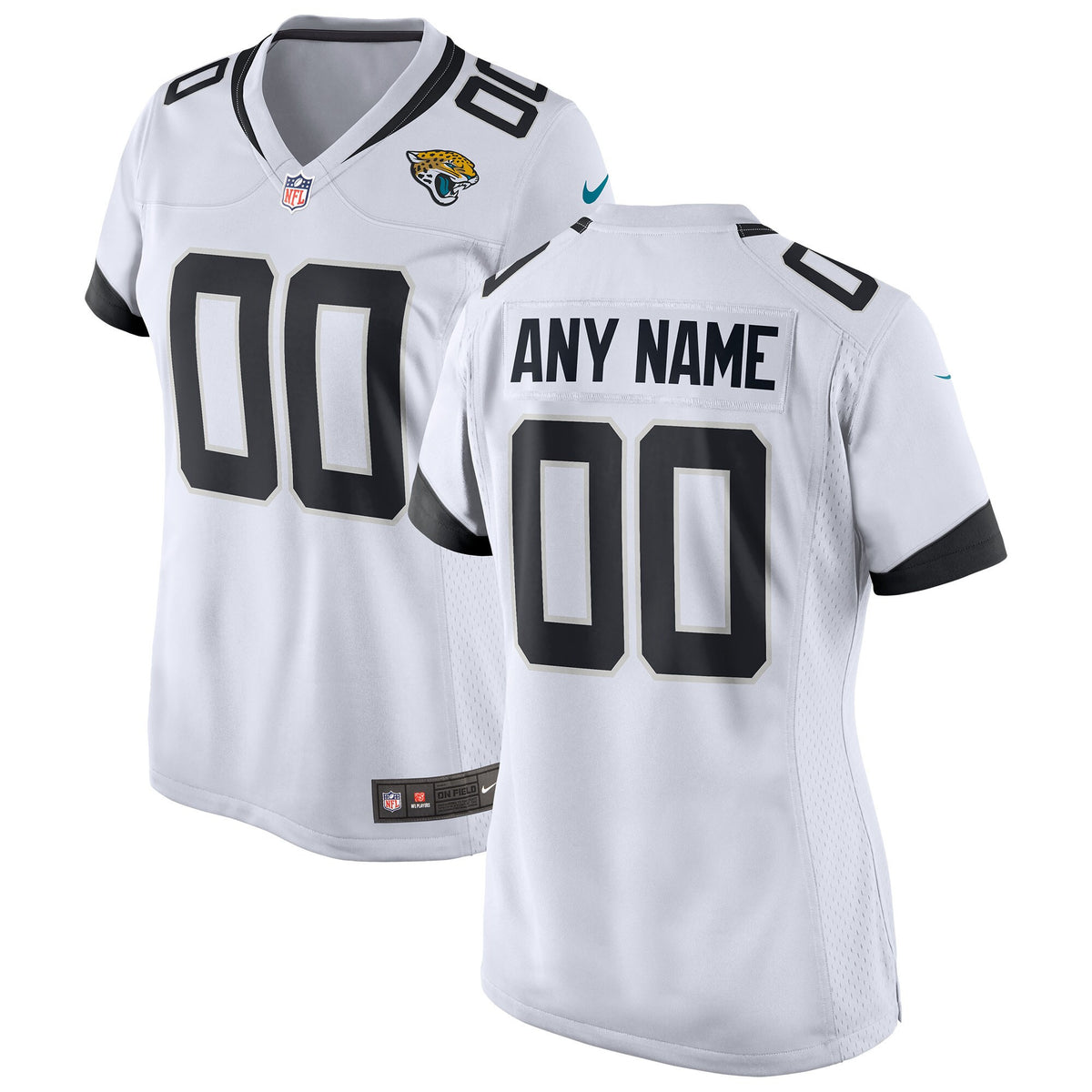 Custom Jacksonville Jaguars white jersey