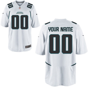 Custom Jacksonville Jaguars white Game jersey