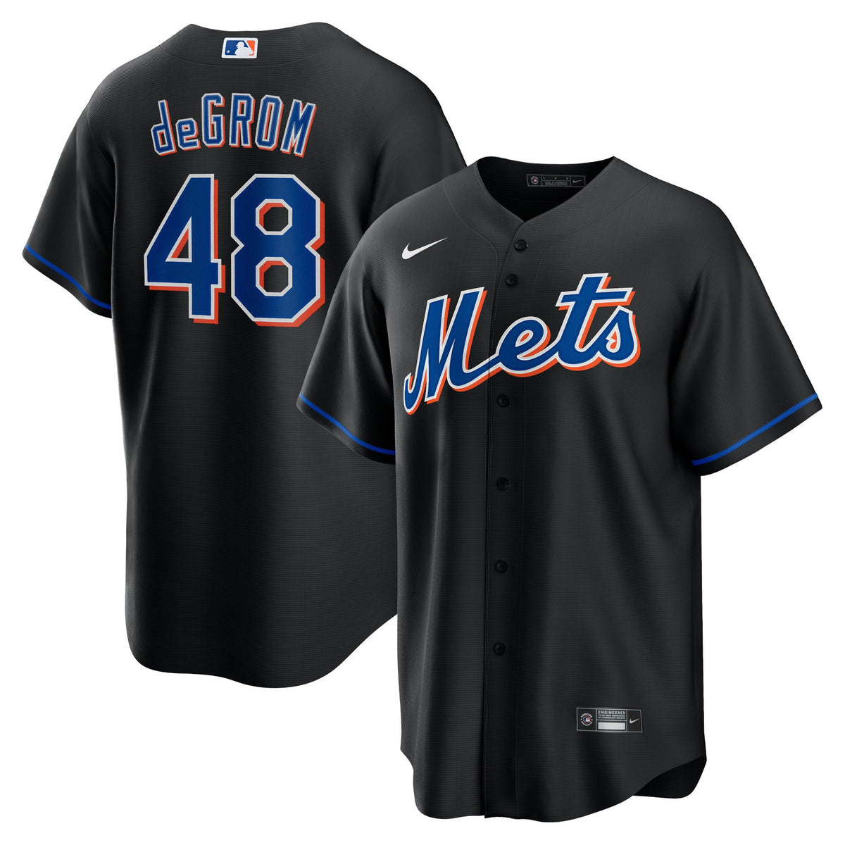 Jacob Degrom New York Mets black Alternate jersey