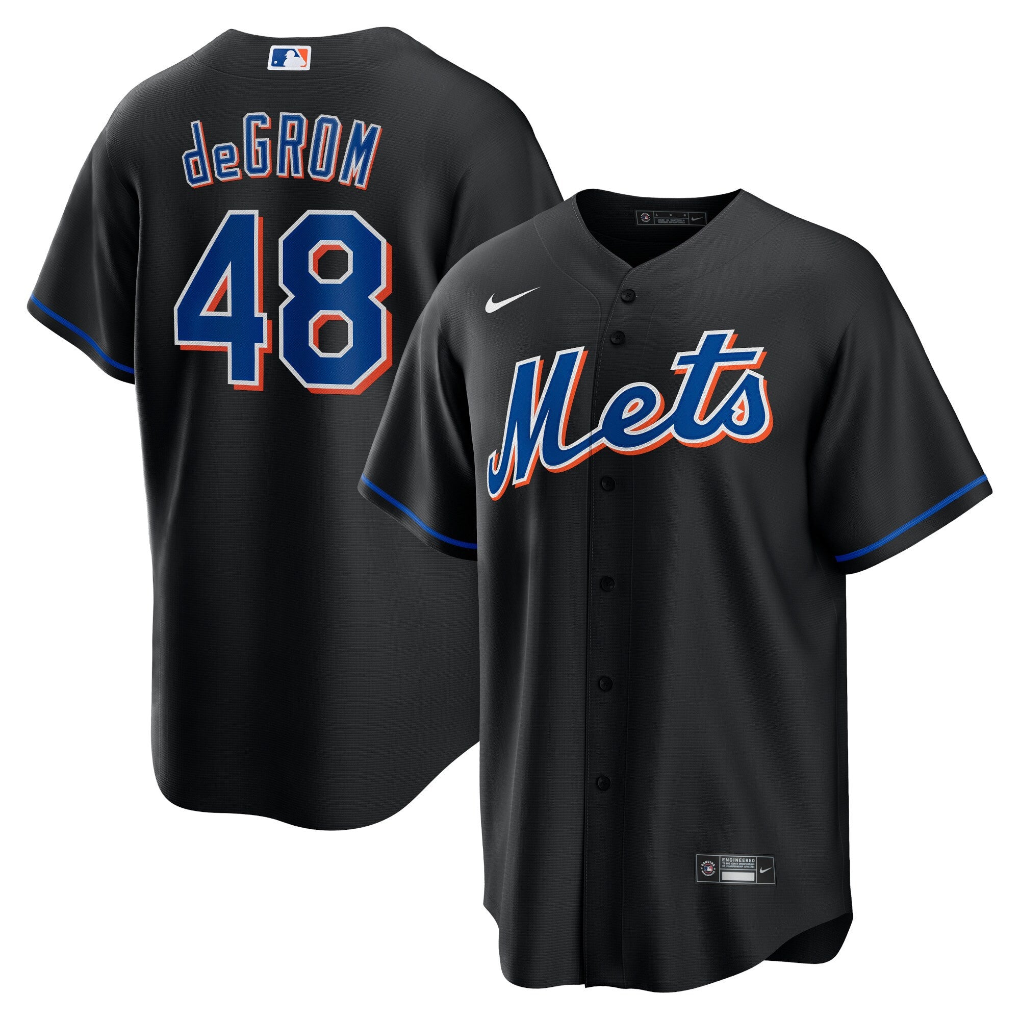 Jacob Degrom New York Mets black Alternate jersey