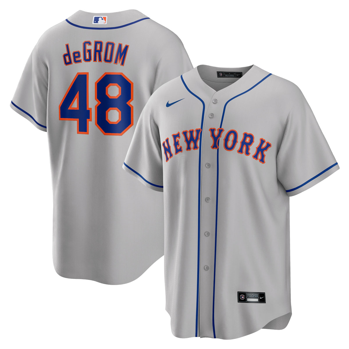 Jacob Degrom New York Mets gray Road jersey